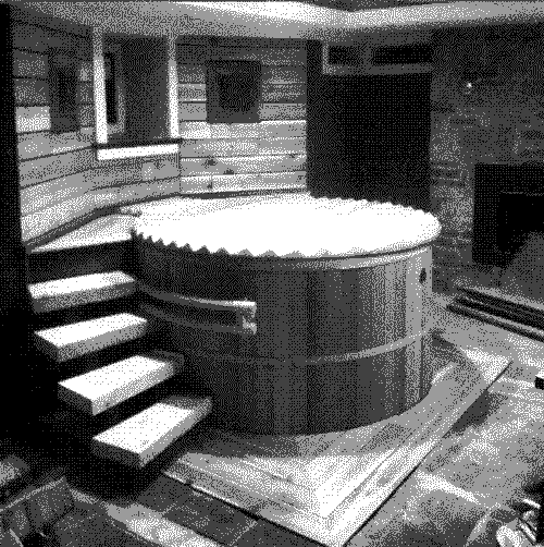 indoor cedar hot tub
